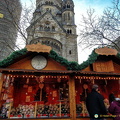 Christmas market stalls